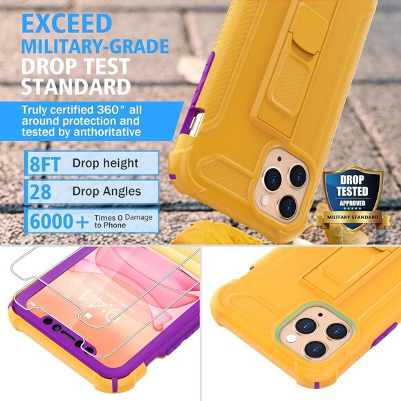 Kickstand case for iPhone 11 Military Grade Shockproof 360 Protective - Picture 4 of 7